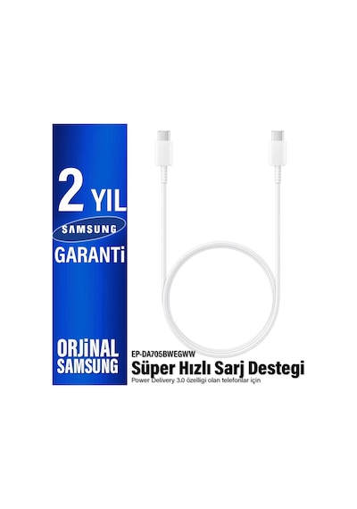 Ep da705b Samsung Uyumlu Type c Kablo 25w Hızlı Şarj Kablosu Türkiye Garantili