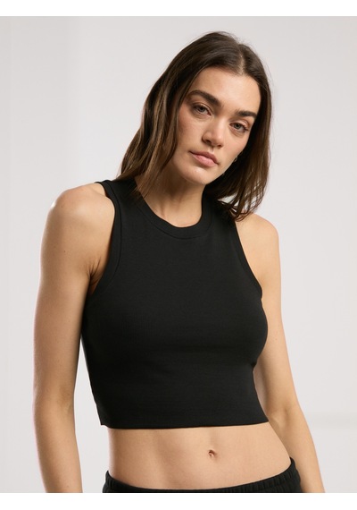 Everlast Ever Relaxed Rib Siyah Kadın Thick-strapped Atlet Siyah