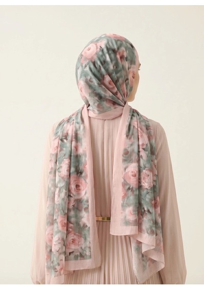 Şehr-i Şal Şehri Şal Bambu Kraş Şal 6319 Şeker Pembe