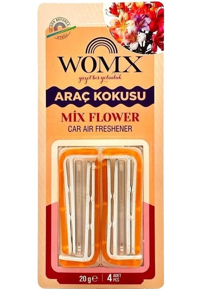 Mix Flower Klipsli Oto Kokusu - Araç Havalandırma Izgara Tipi Çiçeksi Esanslı Parfüm