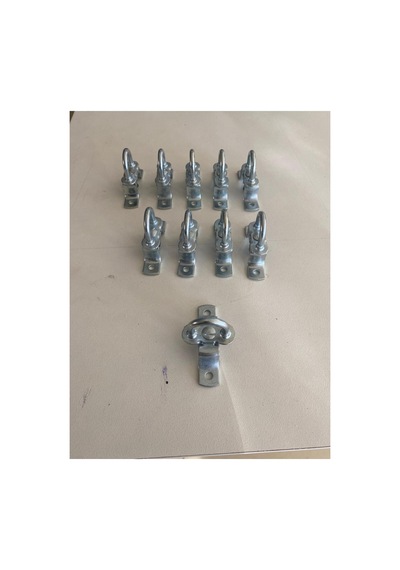 Metal Branda Dorse Kancası 10 Lu Set Döner Mandal Kilit 40 No Oval Kapsül Uyumlu Gri