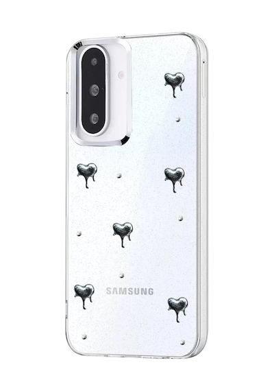 Newface Samsung Galaxy A36 Fiyonk Desenli Kapak - Desen 1 Şeffaf