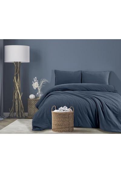 Majoli Stone Washed Çift Kişilik Nevresim Takımı Storm