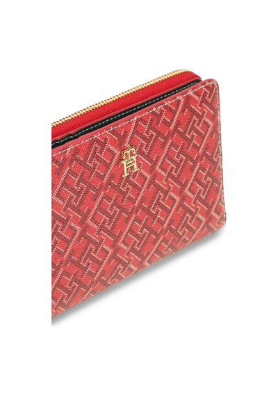 Tommy Hilfiger Th Icon Bıfold Wallet Monoplay Kadın Kırmızı Cüzdan - Aw0aw18594