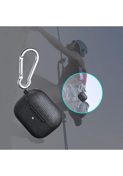 Apple Uyumlu AirPods 3. Nesil Kılıf Silikon Kulaklık Kılıfı Deri Kırmızı