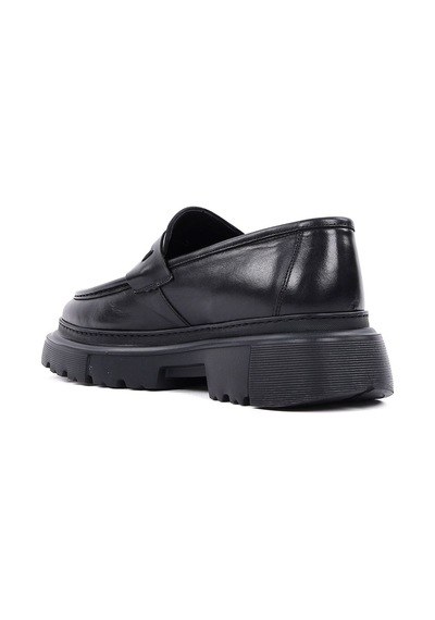 Shoetyle - Hakiki Deri Siyah Renk Günlük Erkek Ayakkabı - 250-132470-1552