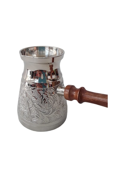 Pirinç Döküm Cezve 4.75" Jumbo Uzun Boy Ahşap Saplı