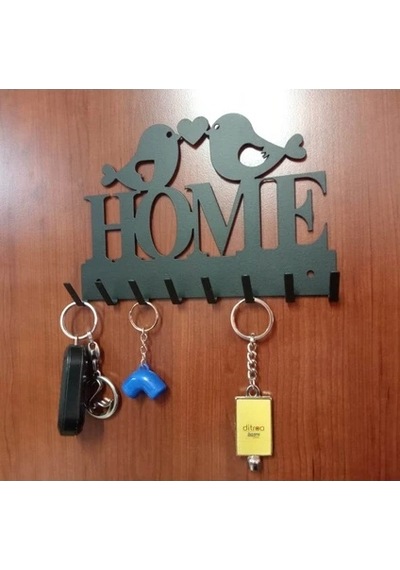 Lazer Anahtar Askısı Home Mat Siyah Mat Siyah