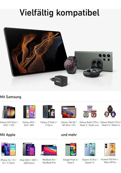 313 Gan Usb-c Şarj Cihazı 45w, Samsung Süper Hızlı Şarj 2.0 Destekli, Multiprotect Koruması,%30 Daha Küçük