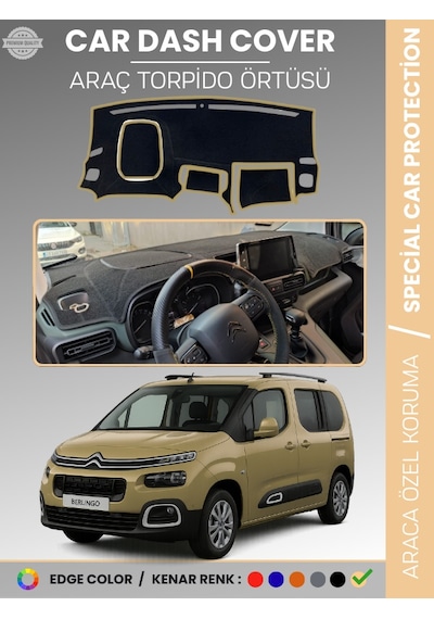 Cıtroen Berlingo 2018-20025 Torpido Örtüsü Ön Göğüs Torpido Koruma Çatlamayı Engeller Tam Uyum - 783 Stiloto