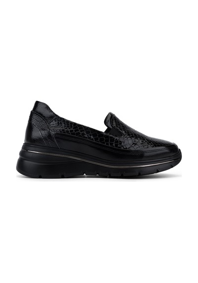 Tamer Tanca Hakiki Deri Kadın Siyah Sneakers & Spor Ayakkabı 298 3200 Bn Ayk Y26 Syh/syh Kroko