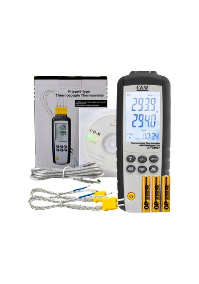 Cem Dt-3891f 2 Kanallı Termokupl Sıcaklık Datalogger
