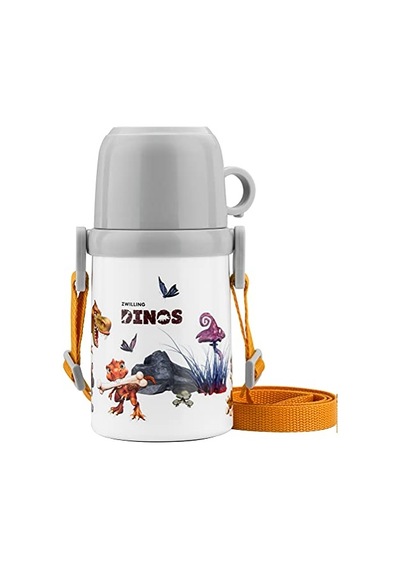 Thermo Isoleerfles Met Beker İn Draagriem - 380 Ml - Dino Marka Zwıllıng Genel