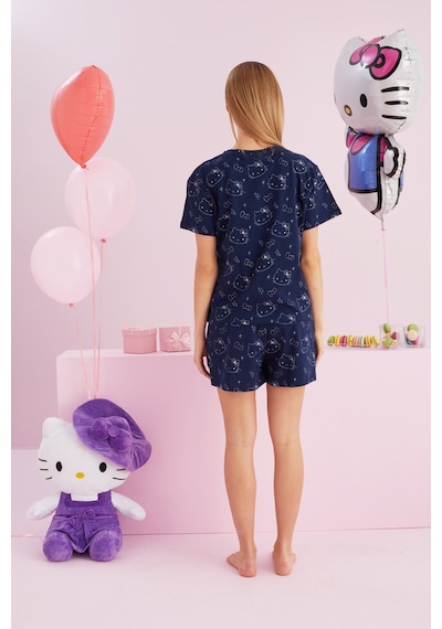 Siyah İnci Lisanslı %100 Pamuk Çok Renkli Bisklet Yaka Şort Pijama Takım Hk105 Lacivert Siyah İnci Lisanslı %100 Pamuk Çok Renkli Bisklet Yaka Şort Pijama Takım Hk105 Lacivert