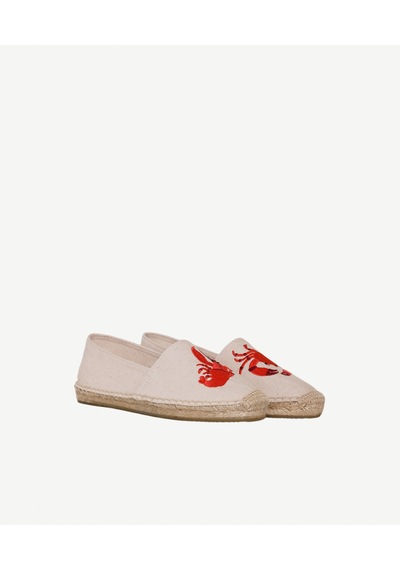 Yargıcı Yengeç Nakış İşlemeli Espadril 26ykay4030x 006 Ekru