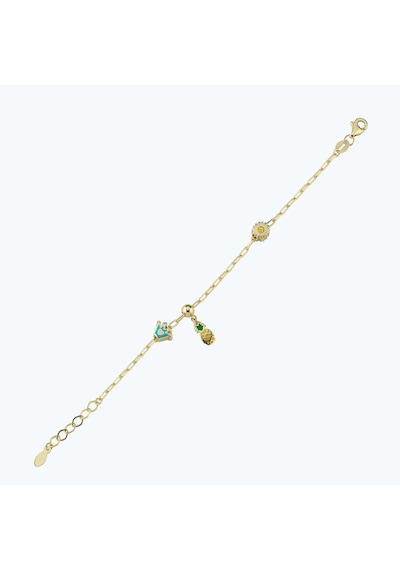 Altınbaş Altın Çocuk Ananas Bileklik Blmk14403-24754 Renkli