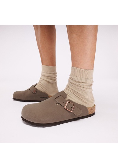 Terlik Erkek 1033076 Birkenstock Boston Bf Nu Mocha Kahverengi