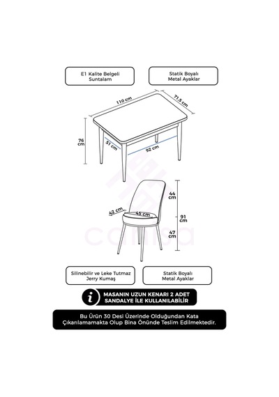 Canisa Concept Nil Serisi 70x110 Sabit Mutfak Masası Takımı Beyaz Masa 2 Füme Sandalye Füme Sandalyeler Beyaz Masa Canisa Concept Nil Serisi 70x110 Sabit Mutfak Masası Takımı Beyaz Masa 2 Füme Sandalye Füme Sandalyeler Beyaz Masa