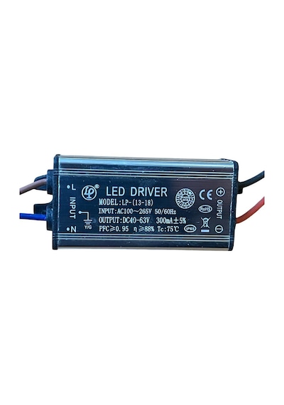 Led Driver 18 Watt 40-63 Volt 300 Ma Wallwasher İçin Metal