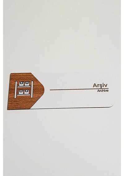 Arşiv Kapı Tabelası 19x7 Cm Çift Katmanlı