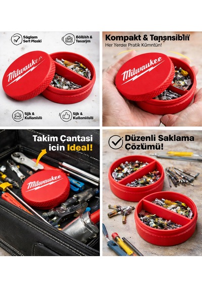 Çift Bölmeli Vidalı Organizer Kutu 100x40 Mm Sert Plastik Dayanıklı Saklama Kutusu