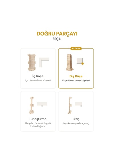 Vilo Süpürgelik Dış Köşe Aparatı 2 Adet Linela 410 Adelaide Oak Uyumlu