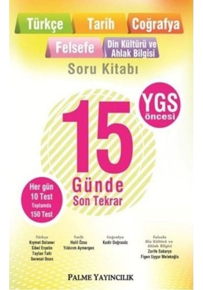 Palme Ygs 15 Günde Son Tekrar Soru Kitabı, Ea ve Sözel