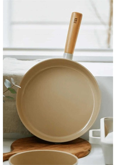 Fika Seramik Kaplama Tava 30 Cm - Bej-7356
