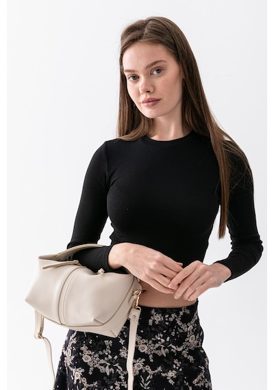 Paul Brand Nora Üst Kilit Detaylı Yumuşak Dokulu Ayarlanabilir Askılı Kadın El Ve Kol Çantası Krem