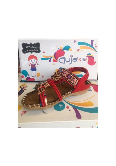Guja 22y154-3 Çocuk Sandalet Ortapedik Yumuşak Taban Kırmızı