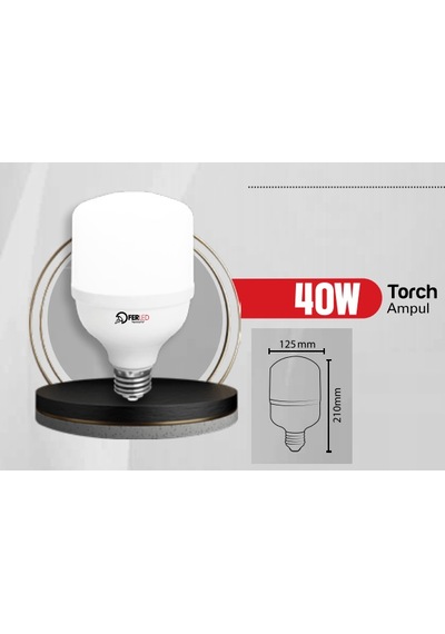 40W Torch Led Ampul Beyaz Işık E27 Duy