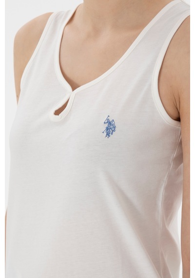 U.s. Polo Assn. Kadın Ekru Pijama Takım 50312913-vr019 Ecru Ekru