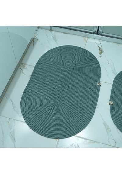 Zengin Supla 2'li Banyo Paspas Set Antrasit