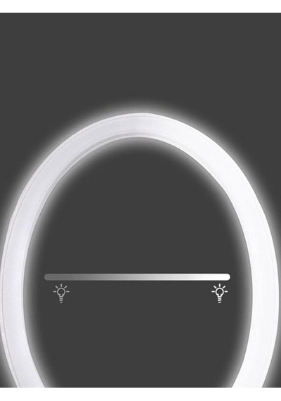 Dokunmatik Led Işıklı Usb Li Yuvarlak Masa Üstü Makyaj Aynası Makyaj Aynası Ledli Açık Bej