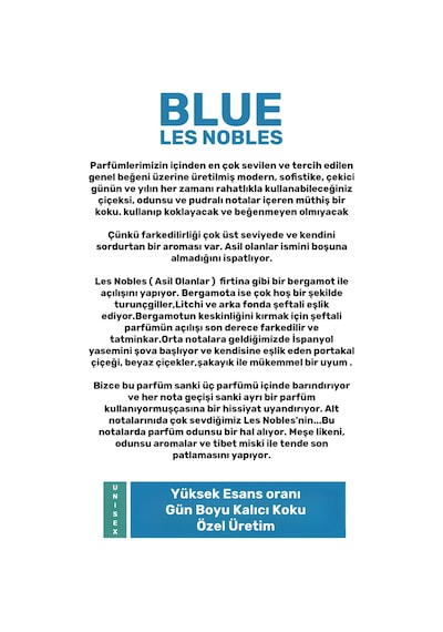 Green Path Blue Les Nobles Unisex Parfüm EDC 50 ML