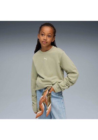 Puma Bowtıque Genç Bisiklet Yaka Sweatshırt 632219 82 Yeşil
