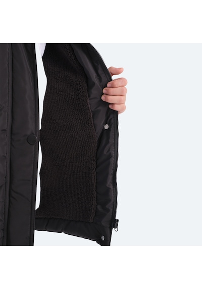 Slazenger CAMRON Çocuk Kapüşonlu Siyah Mont & Kaban