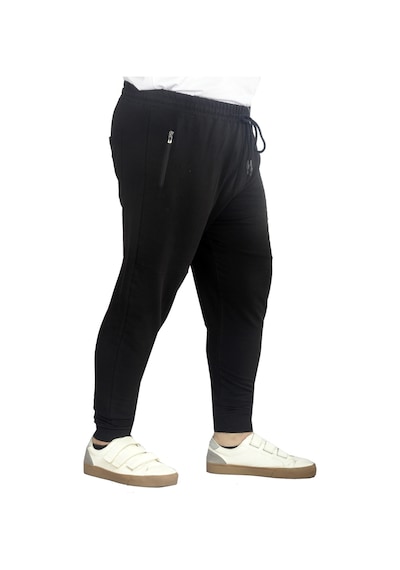 Mode Xl Büyük Beden Eşofman Altı Darpaça Zippered 22501 Siyah 001