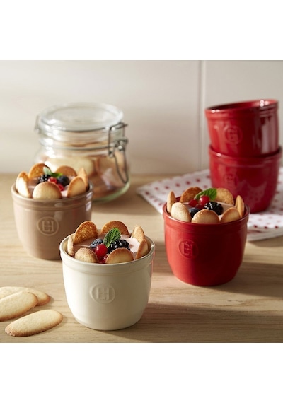 Emile Henry Ramekin N 8 Seramik Fırın Kabı 2'li Ekru/clay Diğer