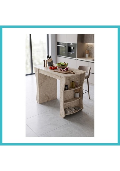 Bezos Mutfak Masası Mutfak Adası Ada Masa Bar Masası Kahvaltı Masası Raflı Çok Amaçlı Dolap Modern Masa 120x60 Cm 9835 Traverten Dfnbez Bezos Mutfak Masası Mutfak Adası Ada Masa Bar Masası Kahvaltı Masası Raflı Çok Amaçlı Dolap Modern Masa 120x60 Cm 9835 Traverten Dfnbez