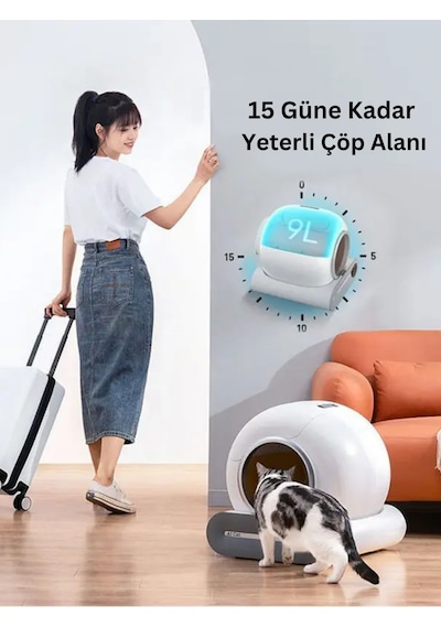 Aıcat Akıllı Kedi Tuvaleti Kum Kabı