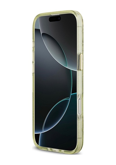 Apple Uyumlu iPhone 17 Air Kılıf Guess Lisanslı M-safeli Simli Çiçek Desenli Metal Kamera Çerçeveli Kapak Yeşil Yeşil