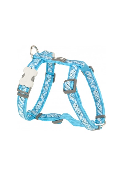 REDDİNGO FLANNO DESENLİ TURKUAZ KÖPEK GÖĞÜS TASMASI M /20MM Çok Renkli
