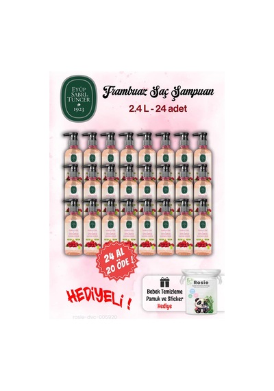 Eyüp Sabri Tuncer Şampuan 24 Al 20 Öde Sirke Frambuaz 100 Ml Ve Rosie Tüm Saçlar