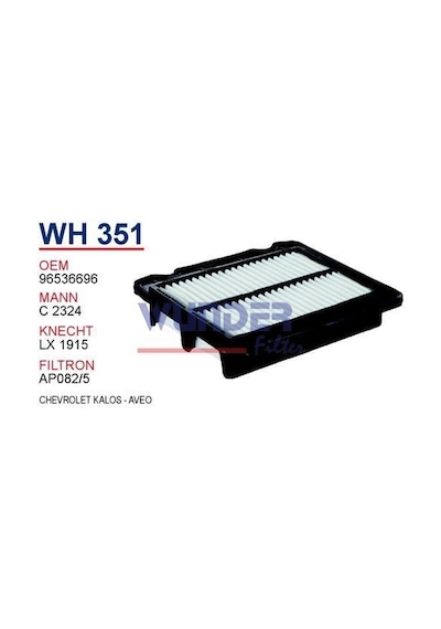 WUNDER WH351 HAVA FİLTRESİ - CHEVROLET KALOS - AVEO