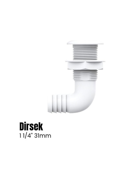 Seaflo Plastik Sintine Rekoru Depo Çıkışı Dirsekli 1 1/4" - 31mm-1595