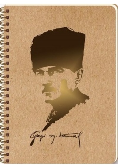 Keskin Color Funky Atatürk 16.5x22.5Cm Sert Kapak 100 Yaprak Çizgili Spiralli Defter