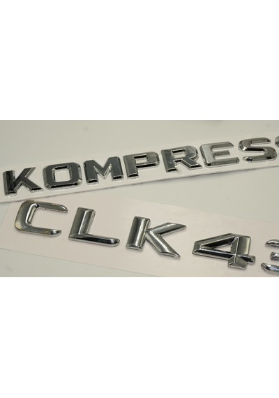 Benz CLK 430 Kompressor Bagaj Krom Metal 3M 3D Yazı Logo