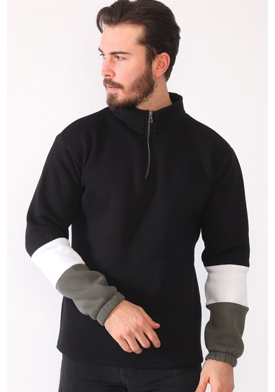 1041 Dewberry Erkek Sweatshırt-siyah Siyah