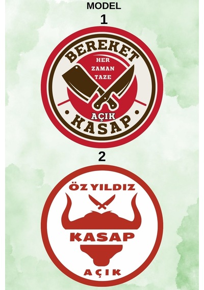 Kişiye Özel Kasap Dükkanı Açık Kapalı Kapı Süsü, İsme Özel Et Market Tabelası, Kasap Dekorasyonu